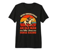 Design rétro pour Amateur de Courses de Chevaux T-Shirt Haut de Gamme