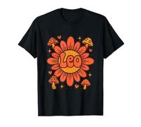 Design rétro signe du zodiaque Lion tournesol T-Shirt