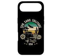 Design rétro, Soleil, Sable, Solitude USA Hotrod Coque pour iPhone Air