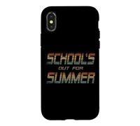 Design rétro Summer Break Teacher Last Day of School Coque pour iPhone X/XS
