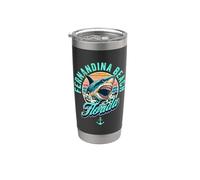 Design rétro vieilli en forme de requin de Floride de Fernandina Beach Gobelet isotherme en acier inoxydable double paroi
