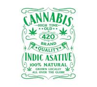 design rétro vintage cannabis Stickers muraux en PVC 49.4x66.2cm Personnalisation Vert