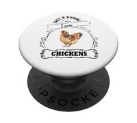 Design rétro Vintage Just a Human Who Loves Chickens PopSockets PopGrip Adhésif