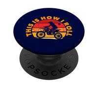 Design rétro Vintage « This is How I Roll Dirt Bike » PopSockets PopGrip Adhésif