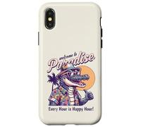 Design rétro « Welcome to Paradise » - Style rétro Coque pour iPhone X/XS