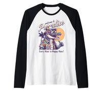 Design rétro « Welcome to Paradise » - Style rétro Manche Raglan