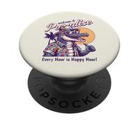 Design rétro « Welcome to Paradise » - Style rétro PopSockets PopGrip Adhésif