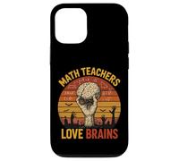 Design rétro Zombie mathématiques pour professeurs d'amour et Cerveaux Coque pour iPhone 12/12 Pro