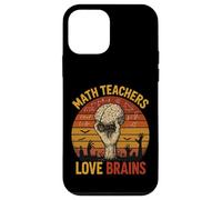 Design rétro Zombie mathématiques pour professeurs d'amour et Cerveaux Coque pour iPhone 12 Mini