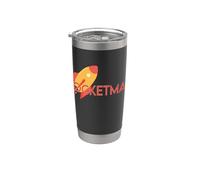 Design Rocketman avec fusée. Gobelet isotherme en acier inoxydable double paroi