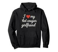 Design Romantique avec Inscription « I Love My Hot Cougar Girlfriend » Sweat à Capuche