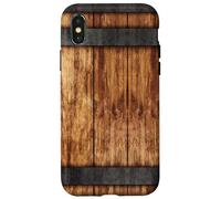 Design Rustique en Forme de tonneau à Whisky fabriqué à la Main pour Plus de Style Coque pour iPhone X/XS