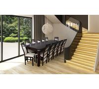 Design Salle à manger Ensemble de chaises Table + 12 chaises Tables Bois