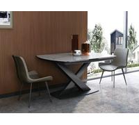 Design Salle à manger Groupe Table + 2 Chaises Assise Coussin Garniture Tables Lehner Chaise