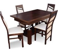 Design Salle à manger Set 5pcs Bois Meubles Cuisines 4x Chaise Table Chaises