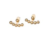 Design Sense Back Hanging Boucles d'oreilles en Forme de Haricot d'or pour Bijoux de Mode Coréens Acce