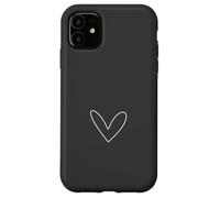 Design Simple cœur Romantique féminin Anthracite Coque pour iPhone 11