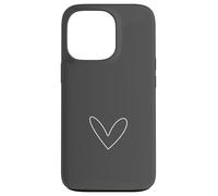 Design Simple cœur Romantique féminin Anthracite Coque pour iPhone 13 Pro