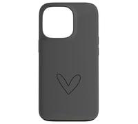 Design Simple cœur Romantique féminin Anthracite Coque pour iPhone 13 Pro