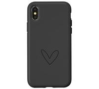Design Simple cœur Romantique féminin Anthracite Coque pour iPhone X/XS