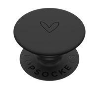 Design Simple cœur Romantique féminin Anthracite PopSockets PopGrip Adhésif