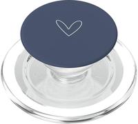 Design Simple cœur Romantique féminin Anthracite PopSockets PopGrip pour MagSafe