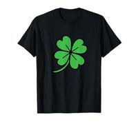 Design simple trèfle à quatre feuilles porte-bonheur T-Shirt