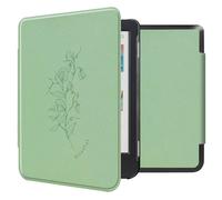 Design Slim Hard Case Sleepcover Kobo Clara Colour / Kobo Clara BW Floral Green imoshion