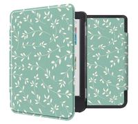Design Slim Hard Sleepcover Kobo Clara Colour / Clara BW / Tolino Shine 5 / Shine Color Smoke Green Flowers imoshion