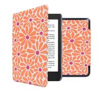 imoshion Design Slim Hard Case Sleepcover pour Kobo Nia - Orange Flowers Connect