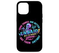 Design « Some Things Better Left Unsaid » Coque pour iPhone 12/12 Pro