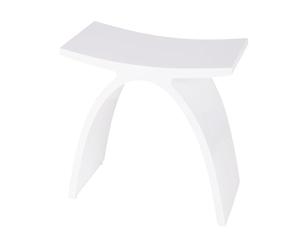 Design Spa, Tabouret de Douche, siège de Douche, Tabouret de Bain de Luxe en Pierre Solide de qualité supérieure, Fonte minérale, Pierre Artificielle, modèle Florence, Surface : Mat