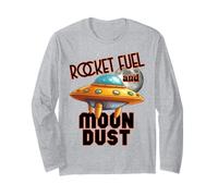 Design Spatial rétro UFO avec Carburant pour fusées et poussière de Lune Manche Longue