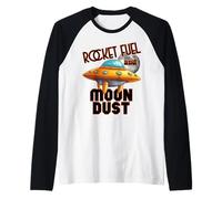Design Spatial rétro UFO avec Carburant pour fusées et poussière de Lune Manche Raglan