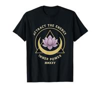 Design Spirituel Lotus et Lune pour Une énergie Positive T-Shirt