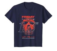 Design Spooky Vibe pour Halloween du Vendredi 13 T-Shirt, Enfant, Bleu Marine, 10 Ans