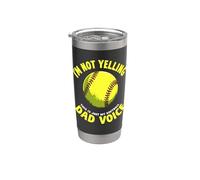 Design sportif amusant de softball avec la voix de papa, je ne crie pas Gobelet isotherme en acier inoxydable double paroi