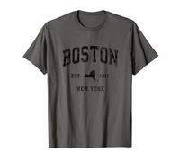 Design sportif athlétique vintage noir Boston New York NY T-Shirt