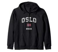 Design Sportif Vintage d'Oslo, Norvège Sweat à Capuche