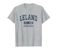 Design sportif vintage Leland Mississippi MS T-Shirt