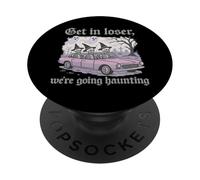 Design Squelette Get in Loser We're Going Haunting PopSockets PopGrip Adhésif