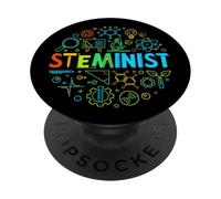 Design Steminist Rond créatif pour Les Amateurs de Science PopSockets PopGrip Adhésif
