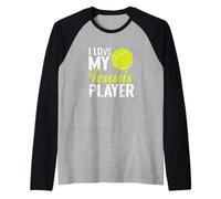 Design Supporter I Love My Tennis Player Manche Raglan
