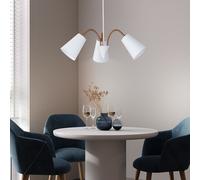 Design Suspendu Éclairage Ess Chambre Couvrir Flexo Tissu Abat-Jour Lampe Blanc