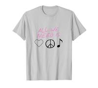 Design Symbolique « All we Need is Love, Peace & Music » T-Shirt