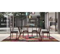 Design table chaises 5pc salle à manger table en bois salle à manger ensemble groupe nouveau