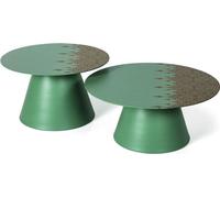 Design Table Table basse Set 2x Salon Acier inoxydable Moderne Luxe Tables