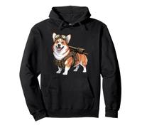 Design Tactique Corgi Steampunk Warrior Dog Lovers Sweat à Capuche