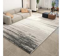Design Tapis Tapis Rectangle Gris Clair Minimaliste,Poils Courts, bordé, Doux, Lavable-80 * 160cm (2.6ft x 5.2ft)
