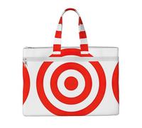 Design Target Grande pochette zippée avec poignée 38,1 x 26,7 cm, pour le transport de fichiers papier au bureau, Noir , Taille unique